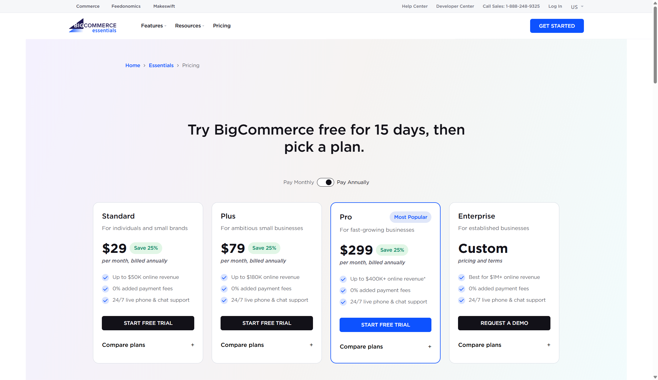 BigCommerce pricing