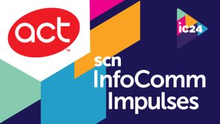 The ACT Entertainment logo on the SCN InfoComm 2024 Impulses design.