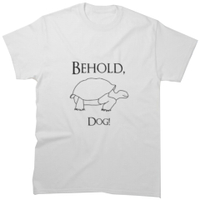 Behold, Dog! t-shirt | $20.59 at Redbubble
The communication options in Elden Ring lead to some beautiful, beautiful memes, and this is one of the best. Better still, this design isn't obviously related to a video game so you don't feel like a brand ambassador wearing it. It works on so many levels. Available in small to 5XL, and in various colors.

UK price: £15.91 at Redbubble