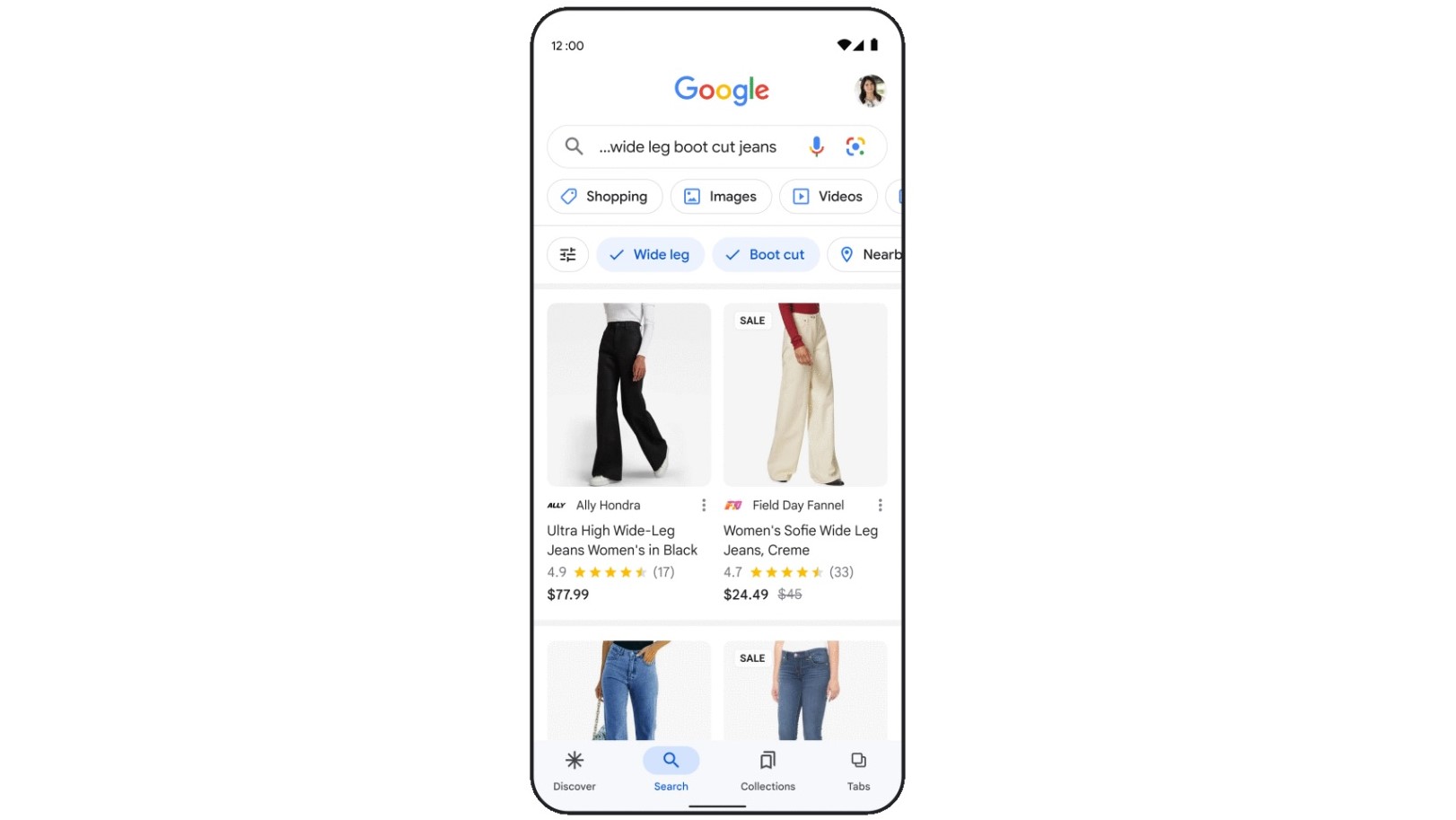 Dynamic shopping filters in Google Search