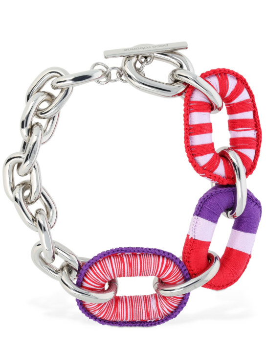 Xl Link Crochet Oversized Necklace - Rabanne - Women - Multi/silver - Unique