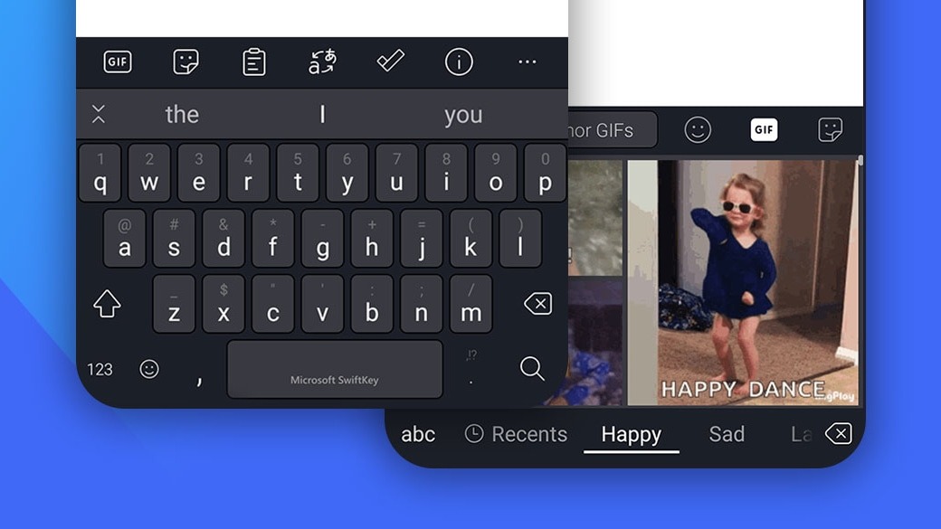 Screenshot of the SwiftKey keyboard for Android.