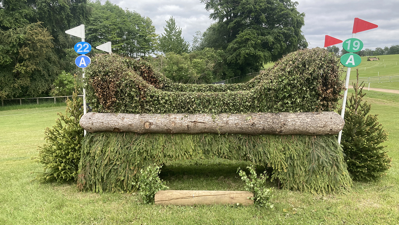 Bramham Horse Trials cross-country course 2023: fence 22a