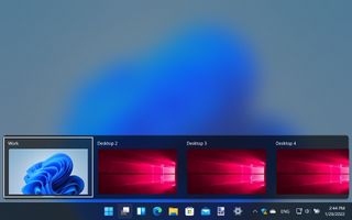 Kuvankaappaus Windows 11:n virtuaalisista työpöydistä