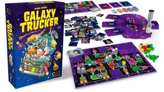 Galaxy Trucker board game box and components
