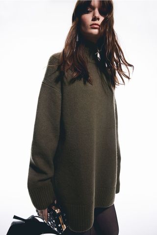 Oversized Polo-Neck Jumper