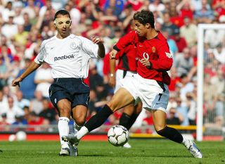 Cristiano Ronaldo made his debut for Manchester United in 2003 against Bolton