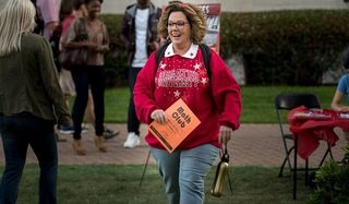 Life of the Party Melissa McCarthy Deanna shows school spirit on the quad