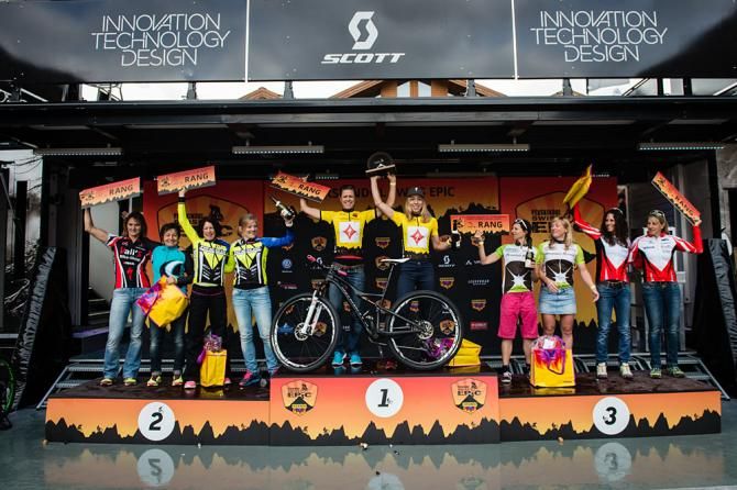 Swiss Epic women's overall podium