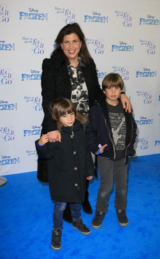 Kirstie Allsopp with sons Bay and Oscar (John Phillips/PA)