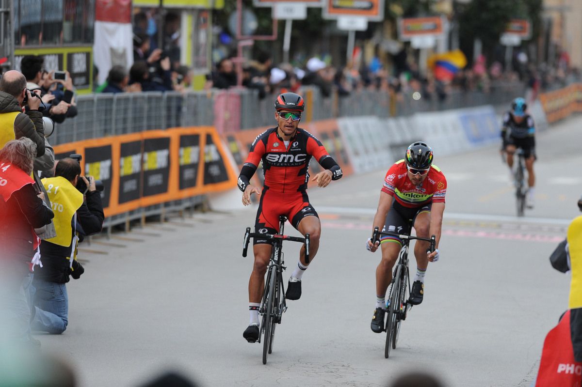 Greg Van Avermaet gets the better of Peter Sagan once again