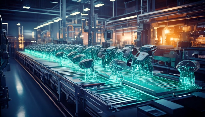 Photo of futuristic clubs coming off the factory floor