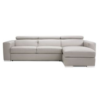 DFS Velocity Leather Chaise Sofa Bed