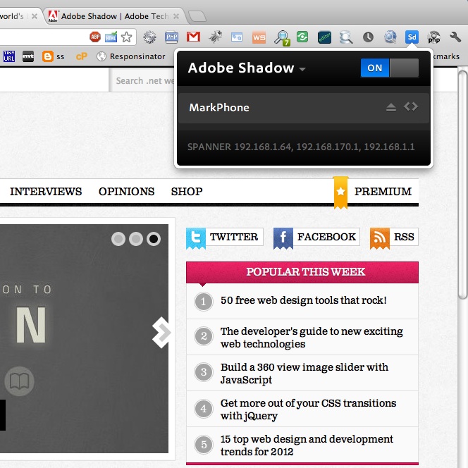 Shadow just takes a couple of clicks to set up once you have all the downloads - browser, desktop and mobile