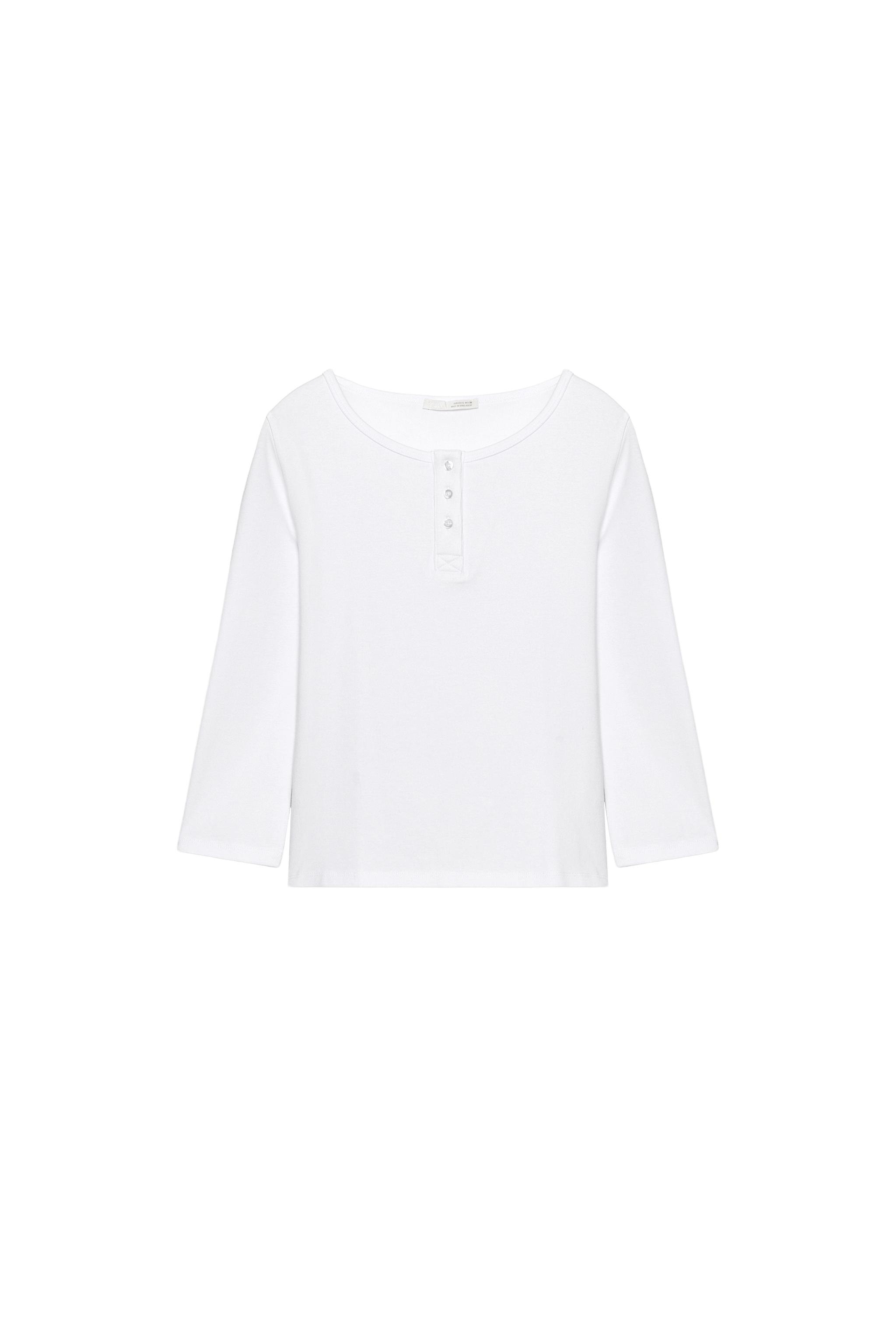Henley T-Shirt - Beige - S
