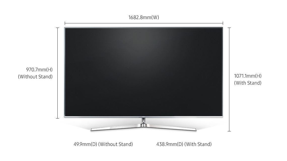 Высота телевизора диагональ 65. Телевизор Samsung 50 дюймов габариты. Телевизор самсунг 75 дюймов габариты высота ширина. Габариты телевизора самсунг 65 дюйма. Телевизор самсунг 65 дюймов габариты в см.