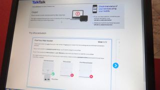 Talktalk admin user interface
