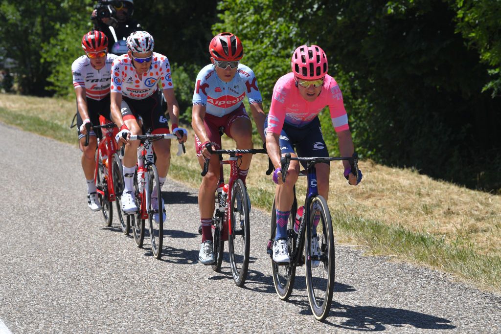 Simon Clarke (EF Education First) leads the escape
