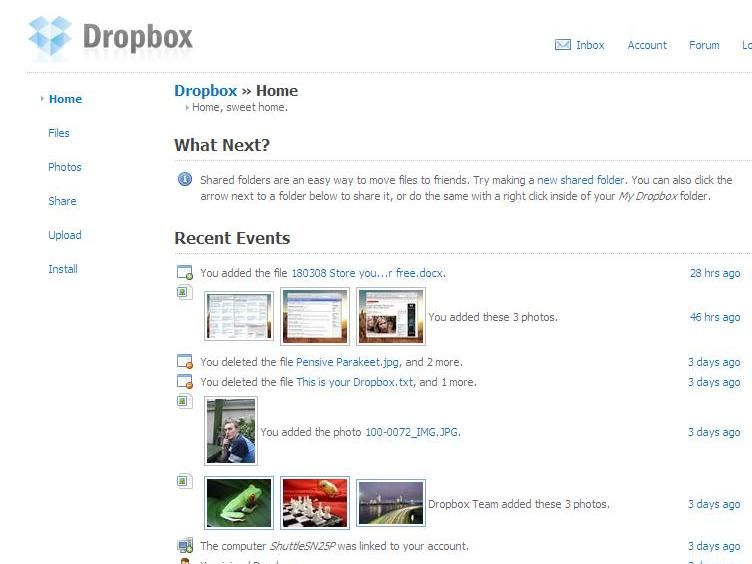 how to see number of downloads on dropbox