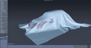 In this demo, a cloth simulation created on a car is reworked easily to fit the shape of another, differently shaped vehicle