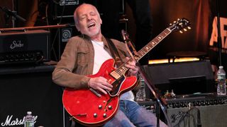Peter Frampton performs onstage during the Artist For Action Concert Benefit for Sandy Hook Promise at NYU Skirball Center on December 07, 2023 in New York City