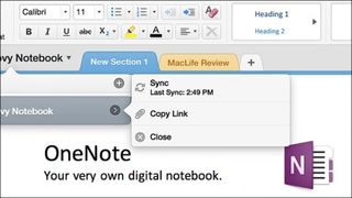 onenote for mac rename notebook