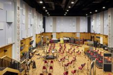 Abbey Road Studios after its interior refresh, showing recording spaces and lounge like breakout areas in warm woods