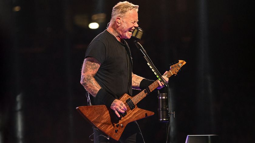 James Hetfield with Kenneth Lawrence guitar