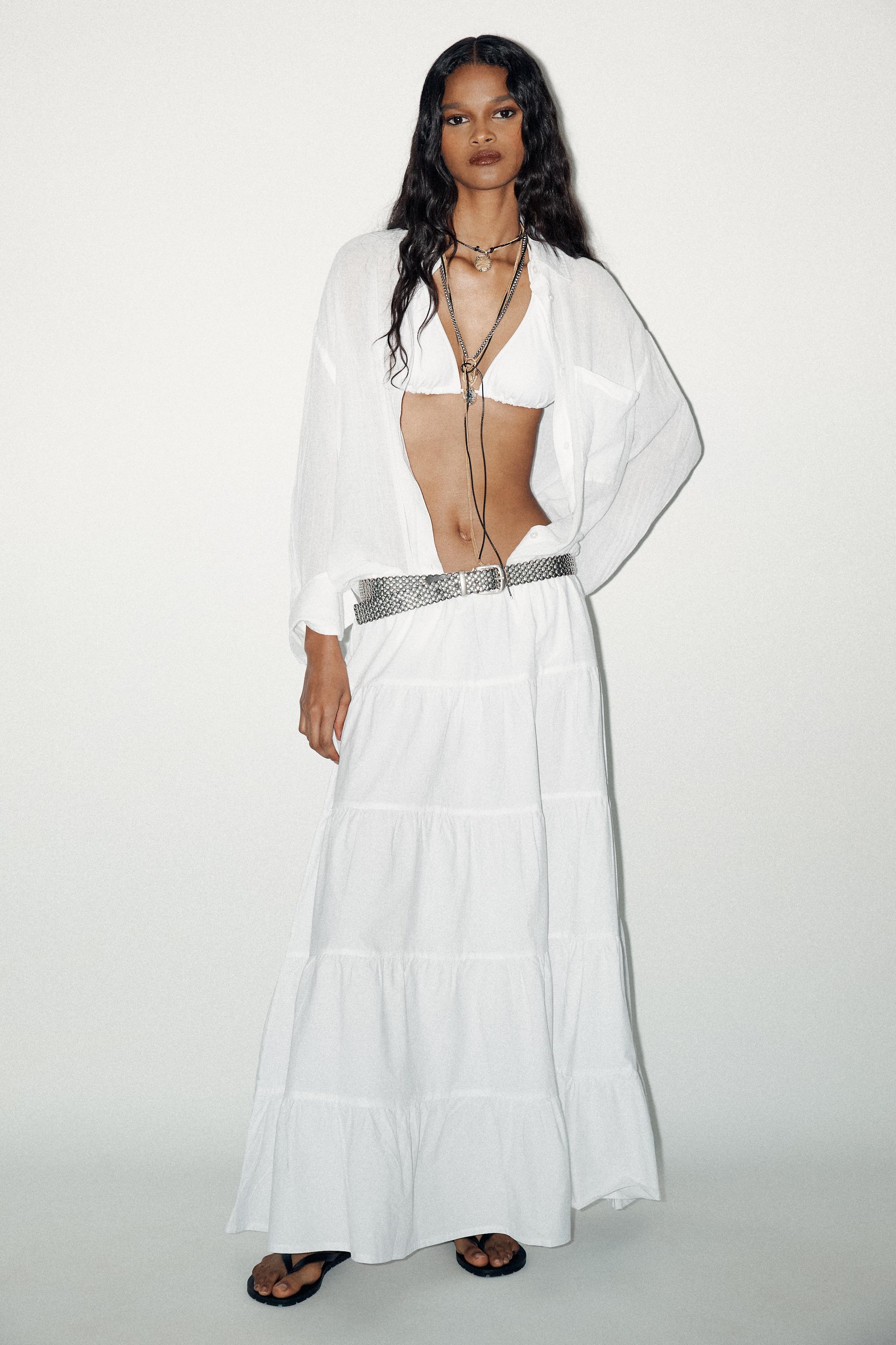 Panelled Long Skirt