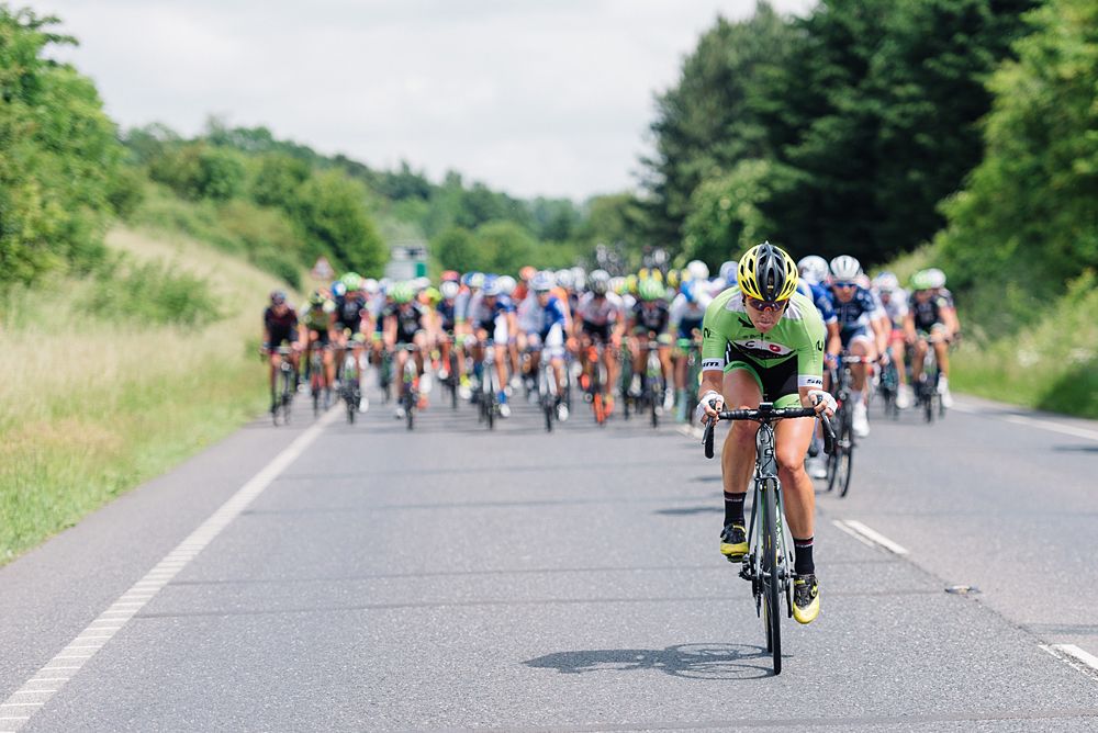 Alison Tetrick (Cylance) attacks at Aviva Women's Tour 2016 - Stage 1