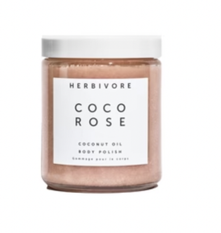 Herbivore Coco Rose Exfoliating Body Scrub on white background