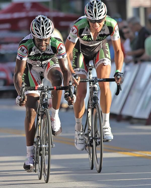 The Bahati Foundation boys make a valiant effort at chasing the break.