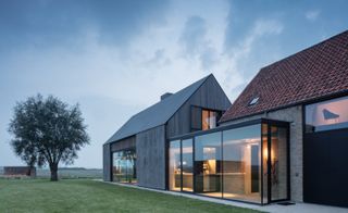 Barn and farmhouse at The Bunkers hotel, Knokke-Heist, Belgium