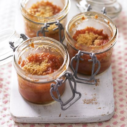 Solo rhubarb and orange crumbles-woman and home