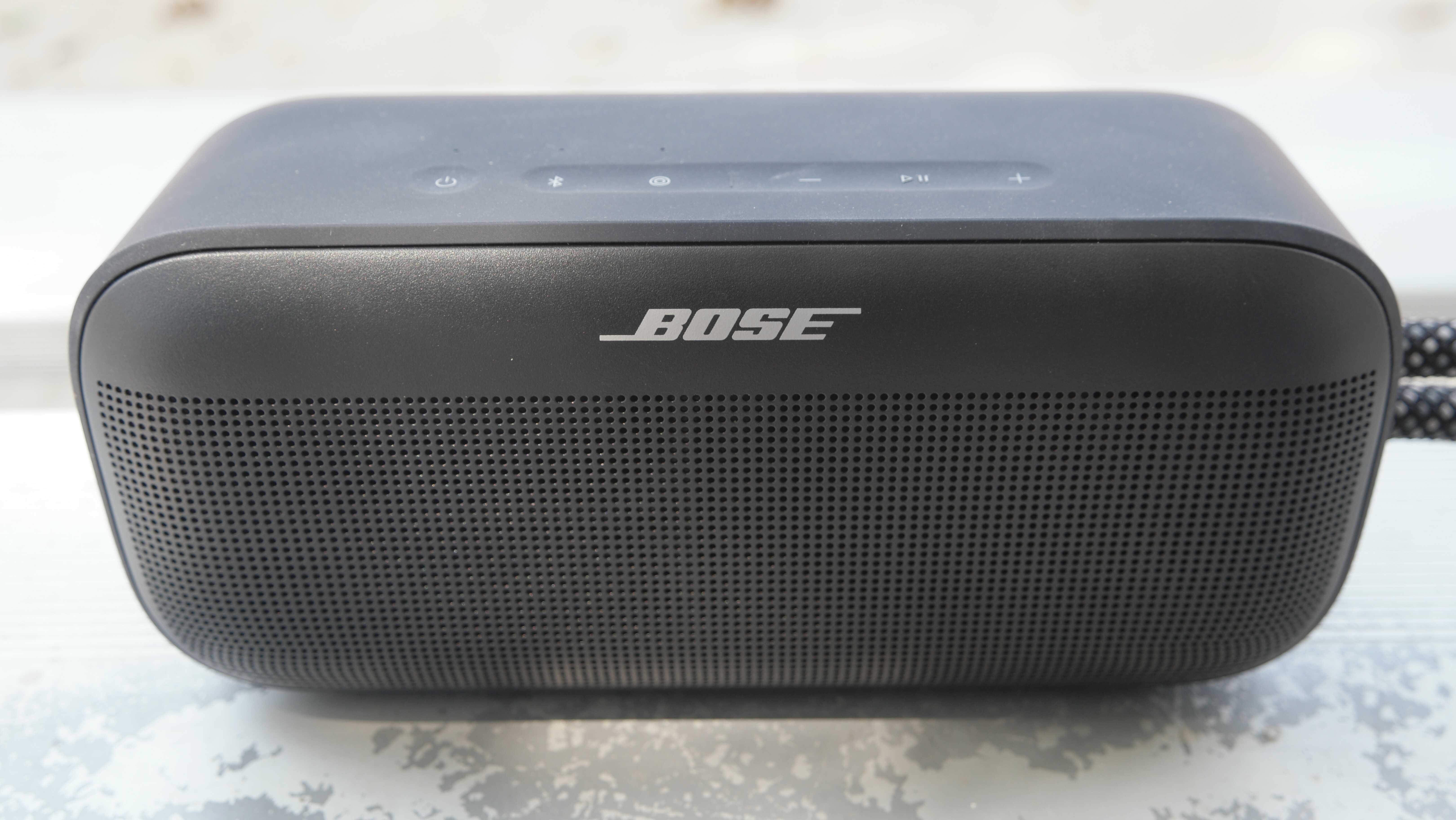 Bose SoundLink Plus front view with top controls visible