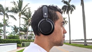 Microsoft Surface Headphones 2 worn by reviewer