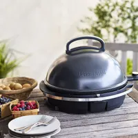 GreenPan 2-in-1 Portable Indoor/Outdoor Electric Grill with Griddle Plate GreenPan 2-in-1 Portable Indoor/Outdoor Electric Grill with Griddle Plate