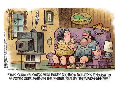 Editorial cartoon Honey Boo Boo reality TV