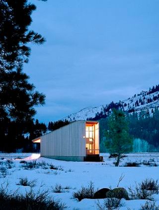 Exterior view of Methow Cabin, by Eggleston Farkas Architects