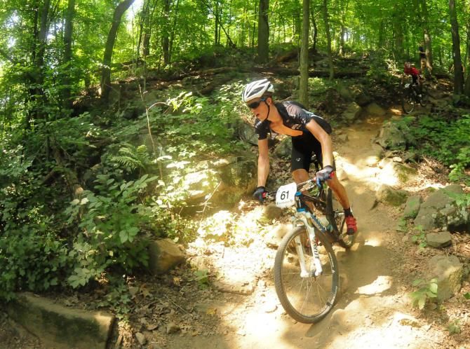 Russell Finsterwald (Trek Factory Racing) seemed to have the race in hand on lap two