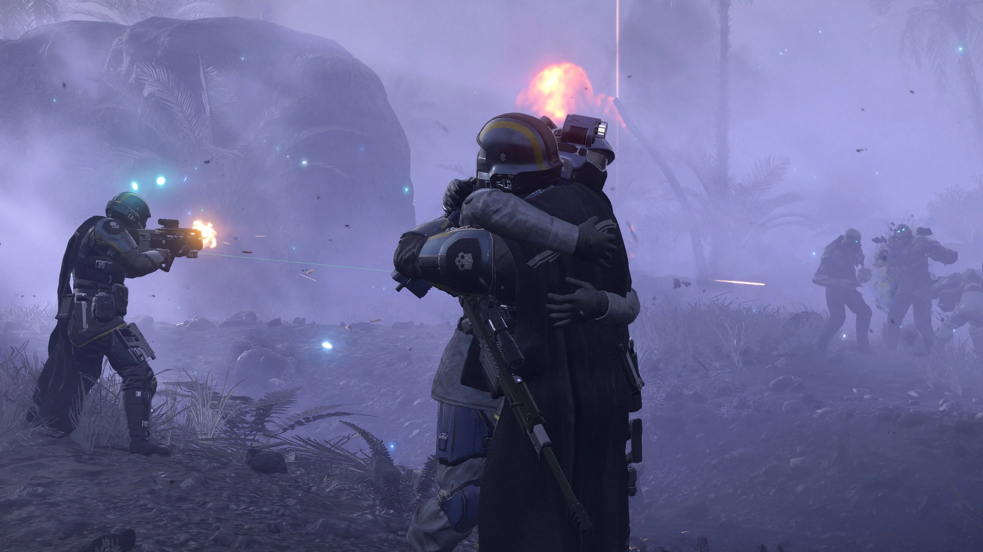 Helldivers 2 - Hugging SEAF trooper