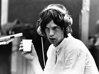 Mick Jagger at Olympic Sound Studios, 1968