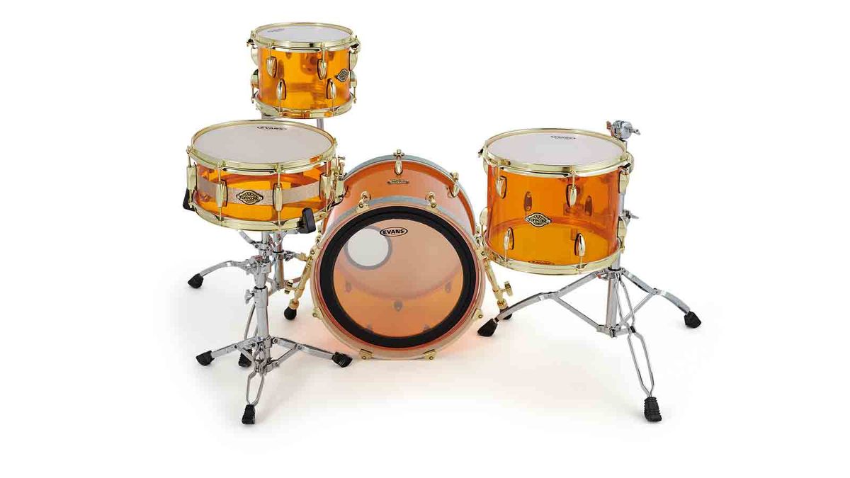The 18"x14" kick has a loud, punchy sound that belies its small size