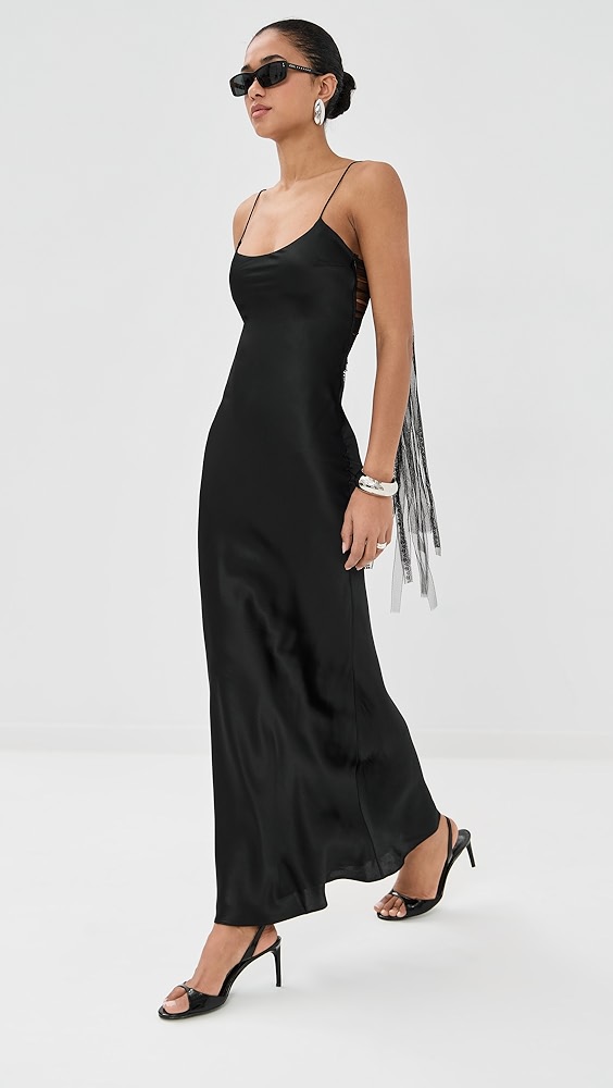 Christopher Esber Lattice Lace Silk Gown