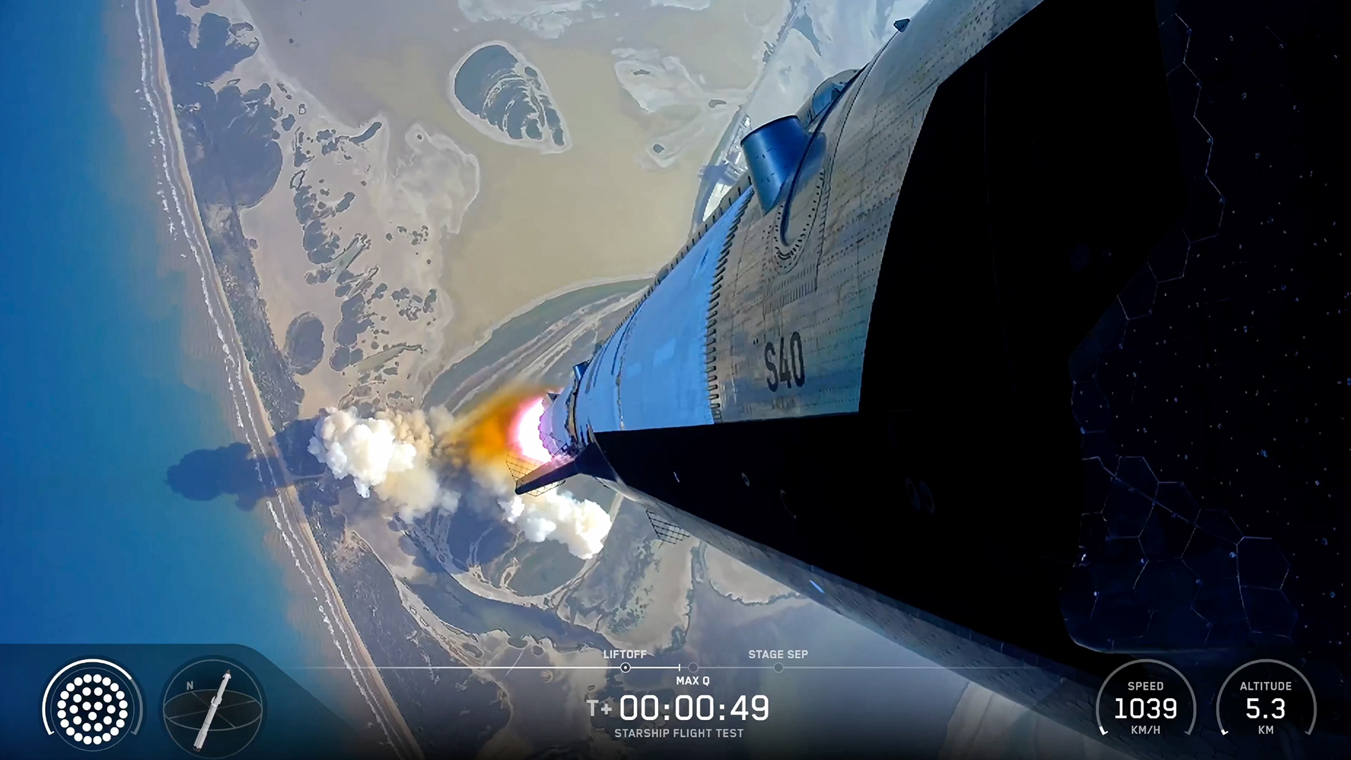 SpaceX 星際飛船從德克薩斯州 Starbase 發射升空