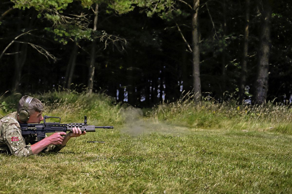Bullet being fired from gun