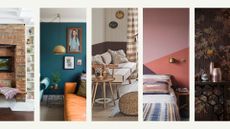 Compilation image of various rooms decorated with colours