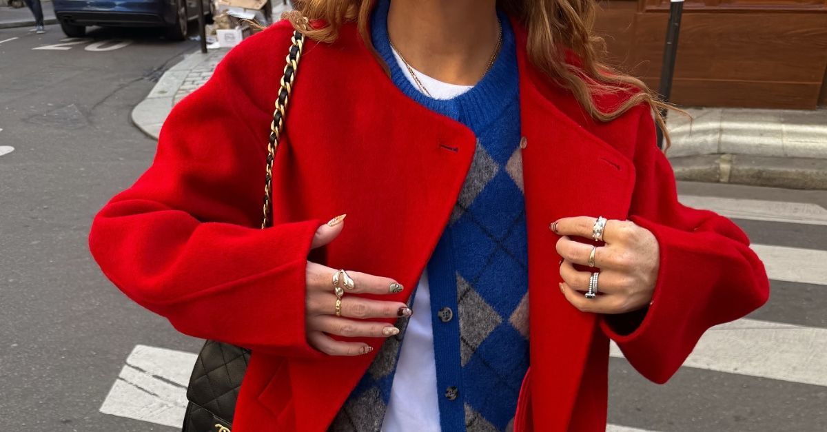 Fashion People Are Bundling Up in Argyle Cardigans This Winter