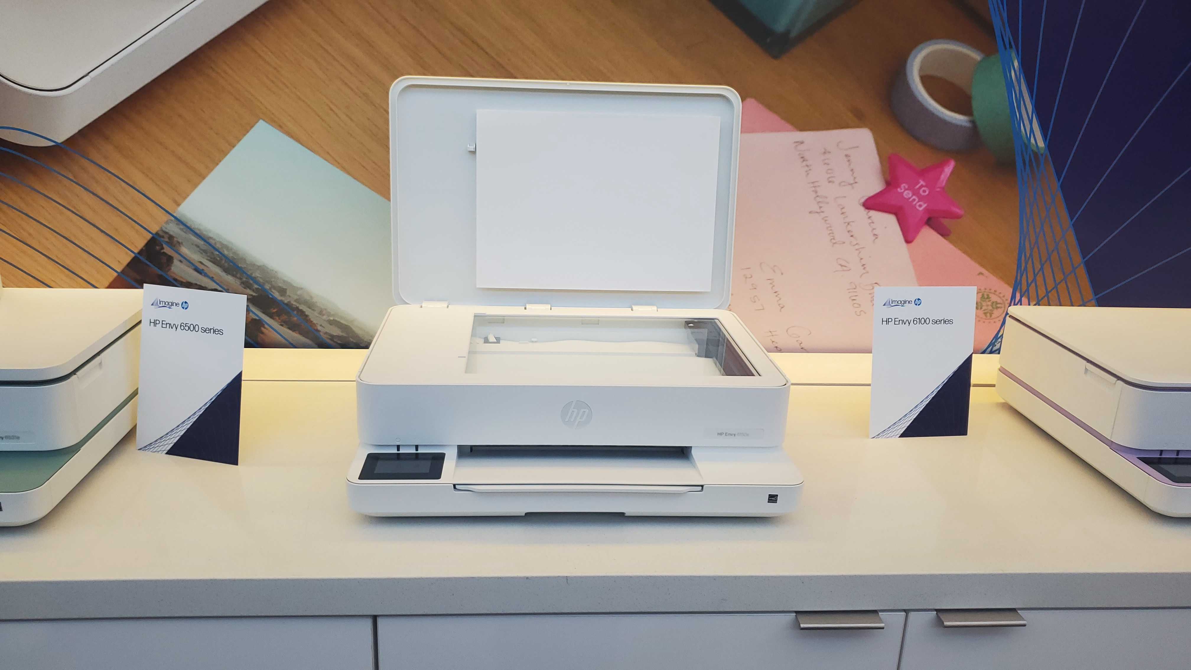 white HP printer