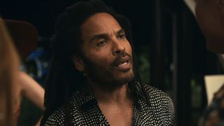 Lenny Kravitz looking confused in Shotgun Wedding.
